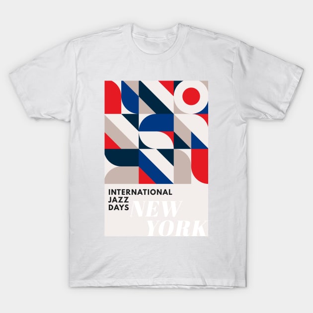 Jazz Days New York T-Shirt by KUBISTIKA